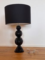 Lampe de Table – Verre Noir Murano 84 cm Jamais Utilisée
